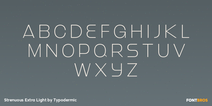 Strenuous Extra Light Font Poster #2