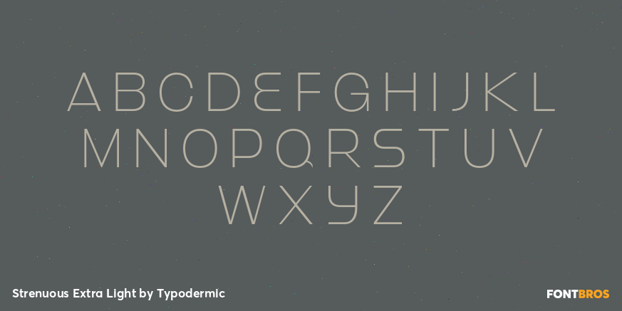 Strenuous Extra Light Font Poster #1