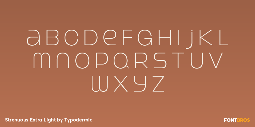Strenuous Extra Light Font Poster #1