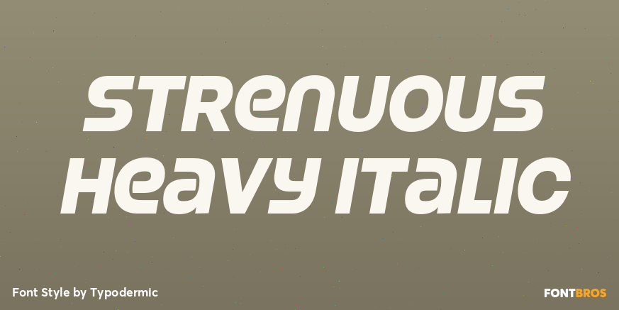 Strenuous Heavy Italic Poster