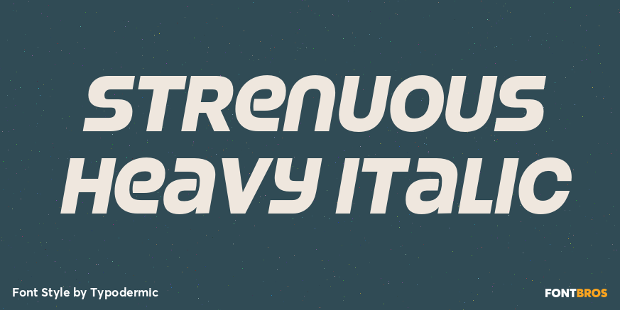 Strenuous Heavy Italic Poster