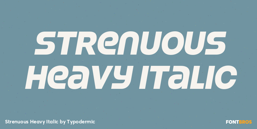 Strenuous Heavy Italic Poster