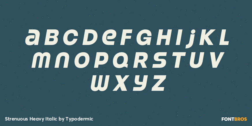 Strenuous Heavy Italic Font Poster #3