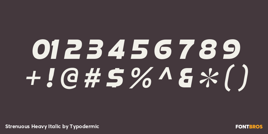 Strenuous Heavy Italic Font Poster #4