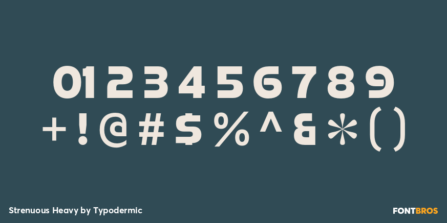 Strenuous Heavy Font Poster #1