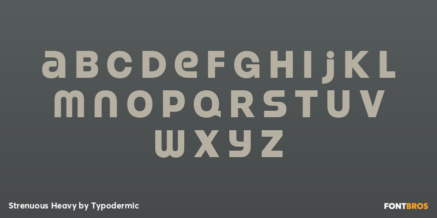 Strenuous Heavy Font Poster #3