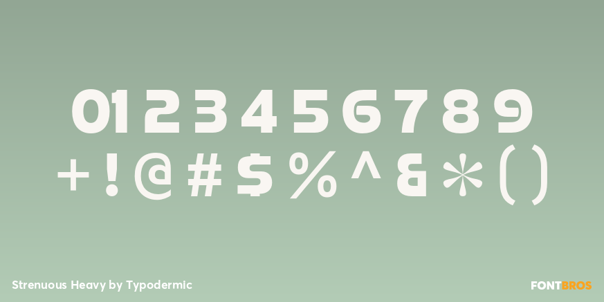 Strenuous Heavy Font Poster #4