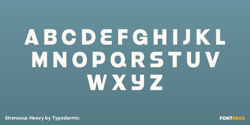 Strenuous Heavy Font Poster #1
