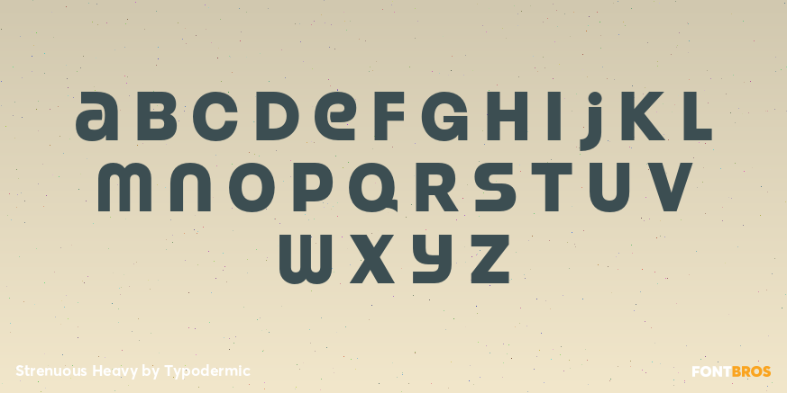 Strenuous Heavy Font Poster #1