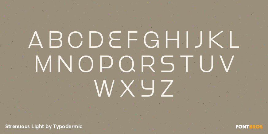 Strenuous Light Font Poster #2
