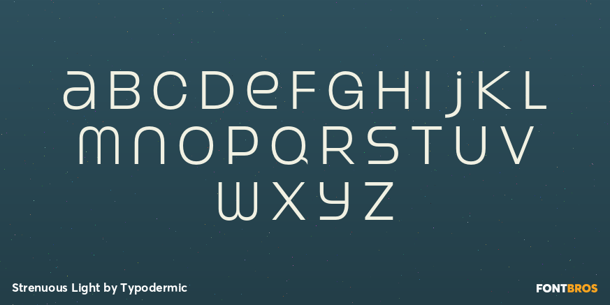 Strenuous Light Font Poster #3