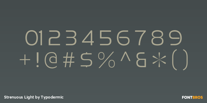 Strenuous Light Font Poster #4