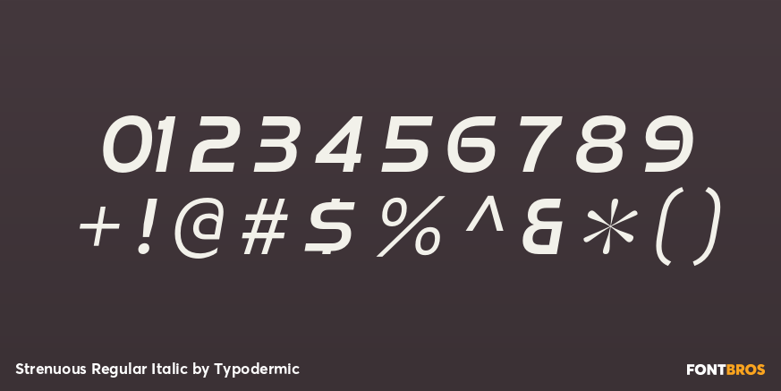 Strenuous Regular Italic Font Poster #4