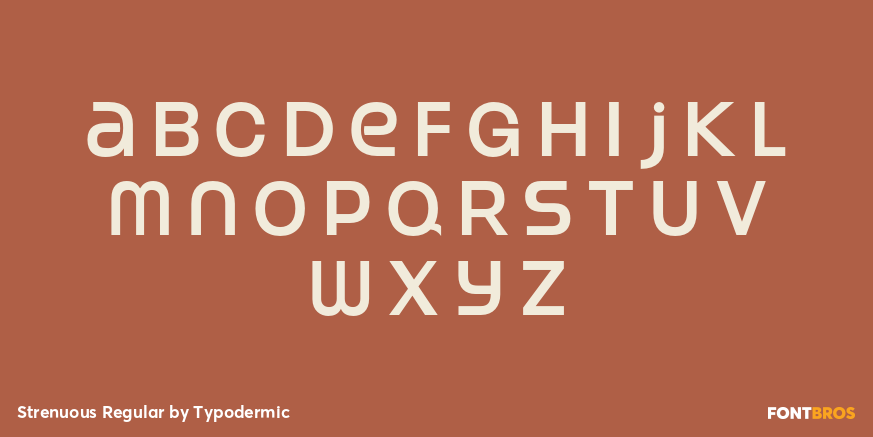 Strenuous Regular Font Poster #3