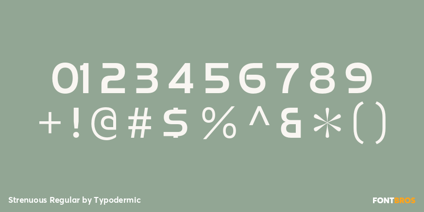 Strenuous Regular Font Poster #4