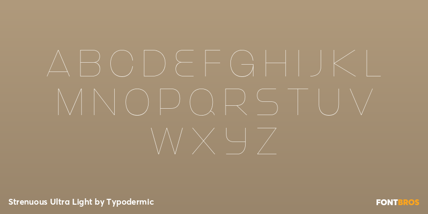 Strenuous Ultra Light Font Poster #2