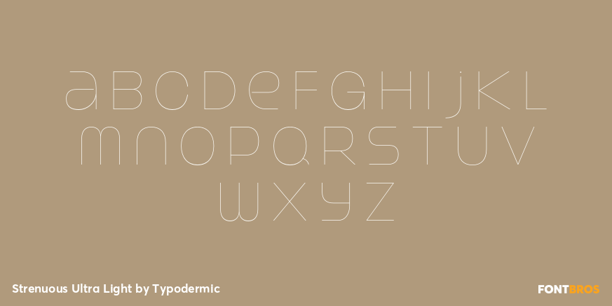 Strenuous Ultra Light Font Poster #1
