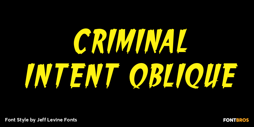 Criminal Intent Oblique Poster