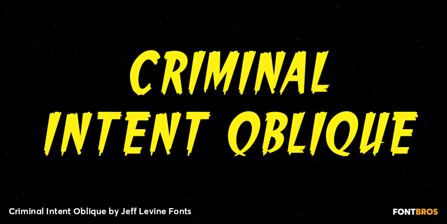 Criminal Intent Oblique Poster