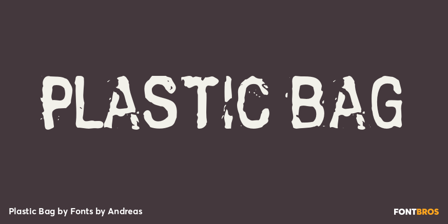 Plastic Bag Font Poster