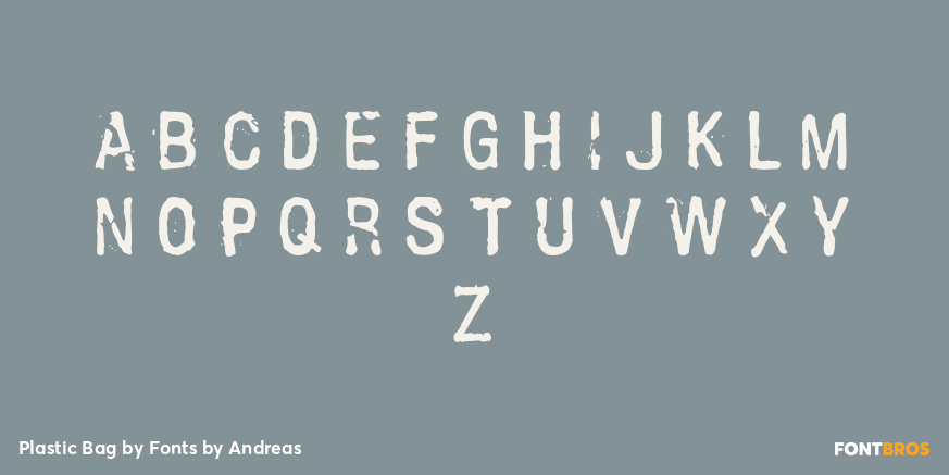 Plastic Bag Font Poster #3