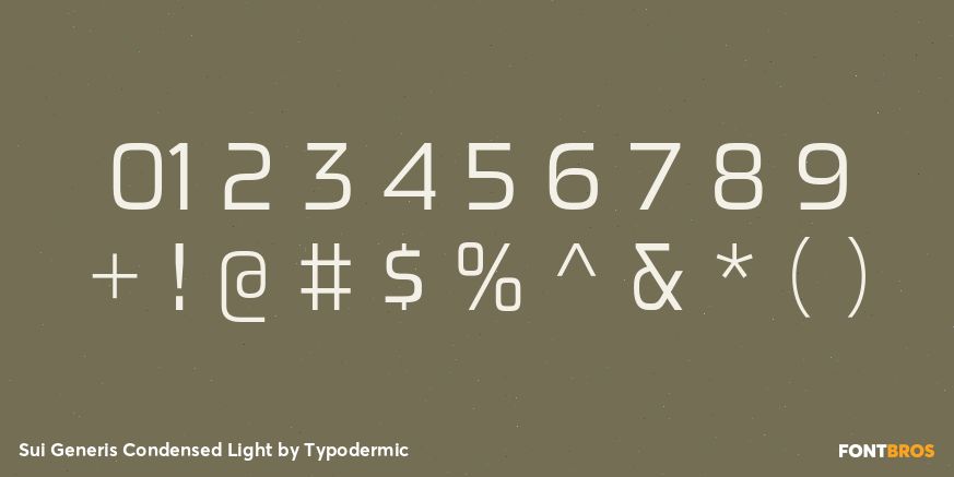 Sui Generis Condensed Light Font Poster #1