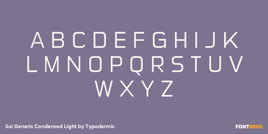 Sui Generis Condensed Light Font Poster #1