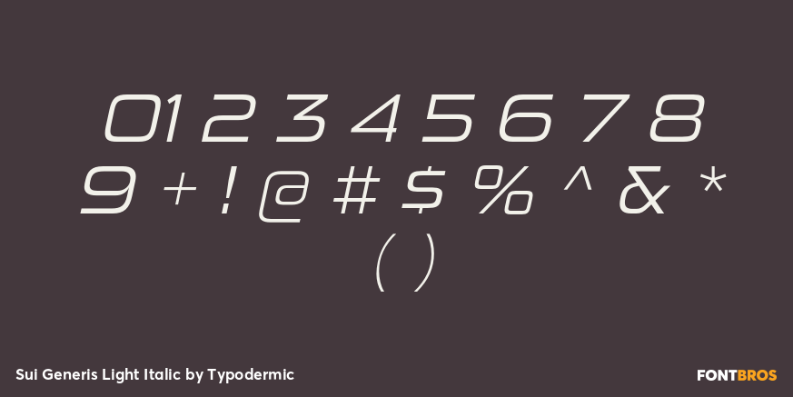 Sui Generis Light Italic Font Poster #4