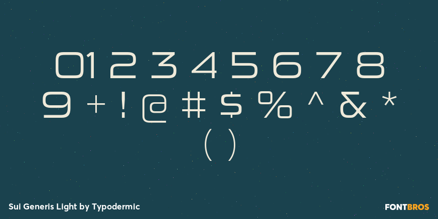 Sui Generis Light Font Poster #1