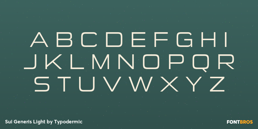 Sui Generis Light Font Poster #1