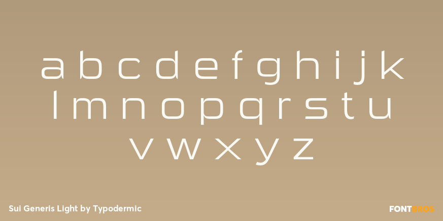 Sui Generis Light Font Poster #1