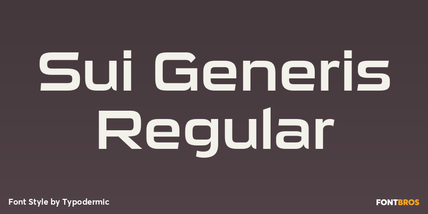 Sui Generis Regular Font Poster #1