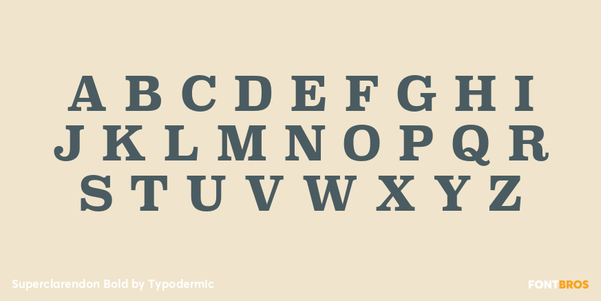 Superclarendon Bold Font Poster #2
