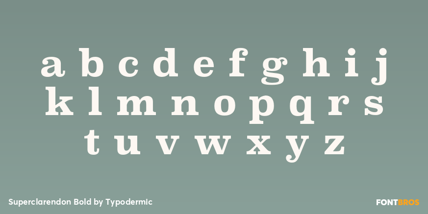 Superclarendon Bold Font Poster #3