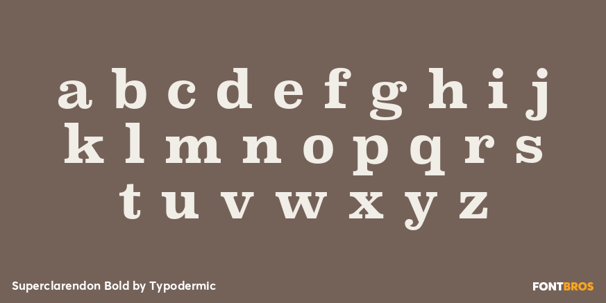 Superclarendon Bold Font Poster #1