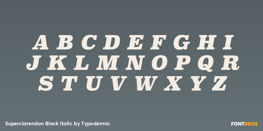 Superclarendon Black Italic Font Poster #2