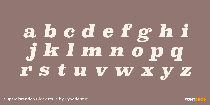Superclarendon Black Italic Font Poster #3