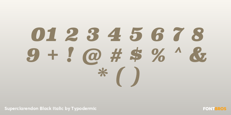 Superclarendon Black Italic Font Poster #4