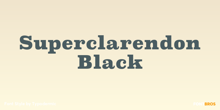 Superclarendon Black Poster
