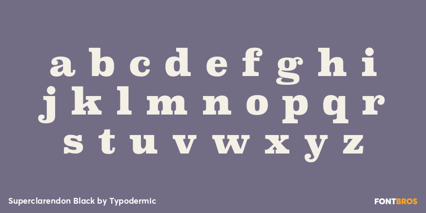 Superclarendon Black Font Poster #3