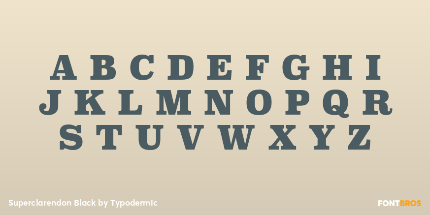 Superclarendon Black Font Poster #1