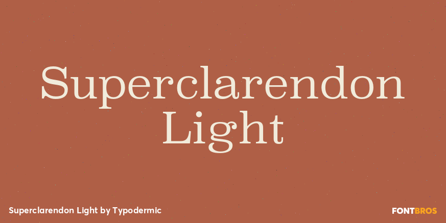 Superclarendon Light Font Poster #1