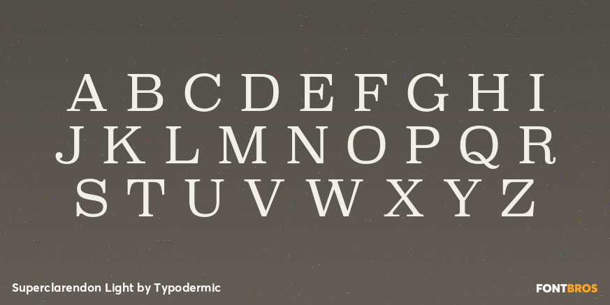 Superclarendon Light Font Poster #2