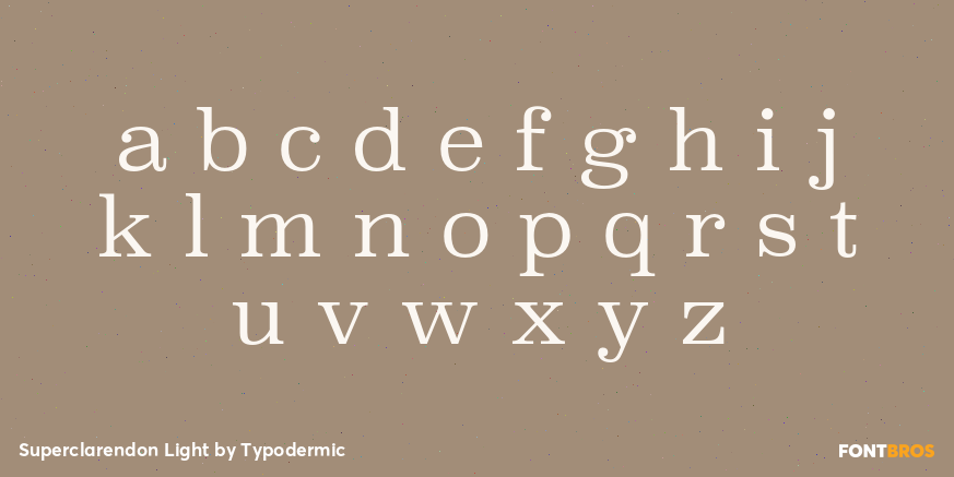 Superclarendon Light Font Poster #3