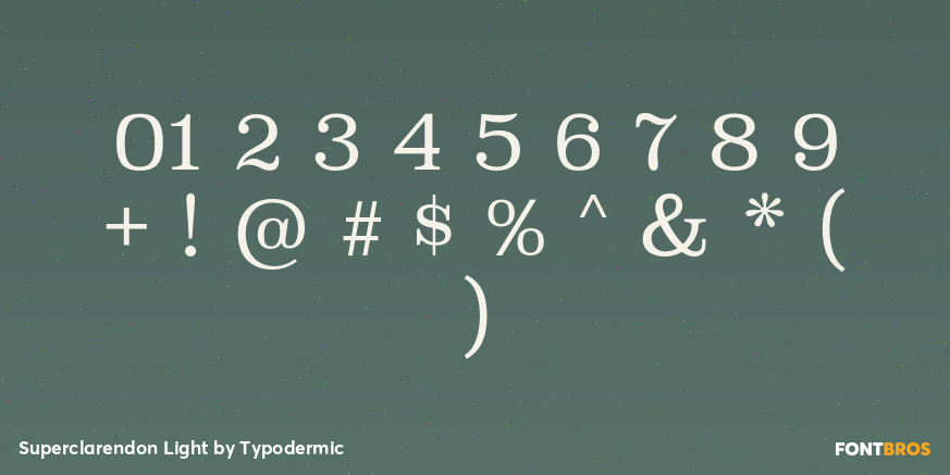 Superclarendon Light Font Poster #4