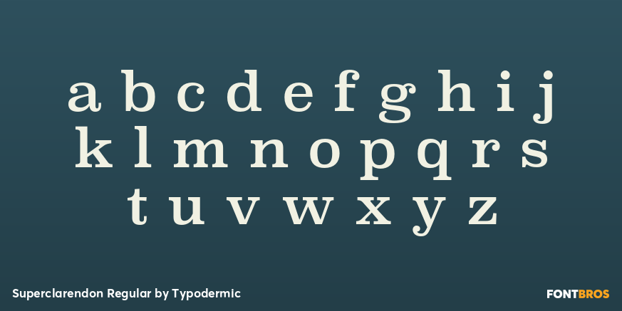 Superclarendon Regular Font Poster #1