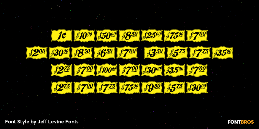 Antique Price Tags Reverse Regular Poster