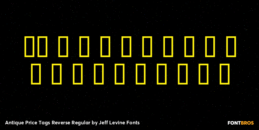 Antique Price Tags Reverse Regular Font Poster #4