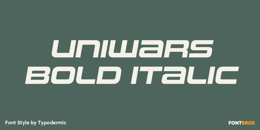 Uniwars Bold Italic Poster