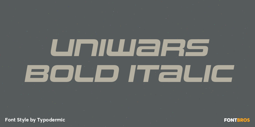 Uniwars Bold Italic Poster